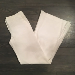 NWT Theory Arthur Crunch White Pants Wide Leg